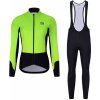HOLOKOLO Cyklistická zimná bunda a nohavice - CLASSIC LADY - svetlo zelená/čierna