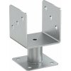 DOMAX PMFU zaskrutkovacia pätka stĺpika typu U Galvanické pozinkovanie nastrieborno (ZNG) PMFU 100 - 101 x 100 x 100 mm (4 ks)