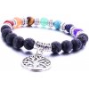 BudNej minerálny náramok ČAKRY a STROM ŽIVOTA z lávových kameňov MN1003