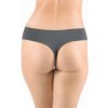 GINA Dámske bezšvové bambusové tangá Eco Bamboo | 04031P - šedá biela, L/XL