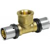 PIPETEC Lisovací T-kus PFTI160416 medený, 16x2 - Rp 1/2 - 16x2