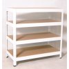 Kovový regál Biedrax 45 x 75 x 90 cm, biely - 4 police MDF