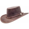 Klobúk austrálsky kožený Barmah Hats Squashy Fullgrain - hnedý, XXL