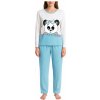 Dámske bavlnené pyžamo Panda 2307 3XL svetlomodrá