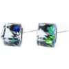 For You Náušnice swarovski elements kocky 8 mm zelené CRYSTAL Vitrail Medium – napichovačky - 1548