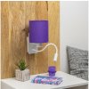 Brilagi Brilagi - LED Nástenná lampa NUBILA 1xE27/25W/230V + LED/3W biela/fialová BG1559M + záruka 3 roky zadarmo + záruka 3 roky zadarmo