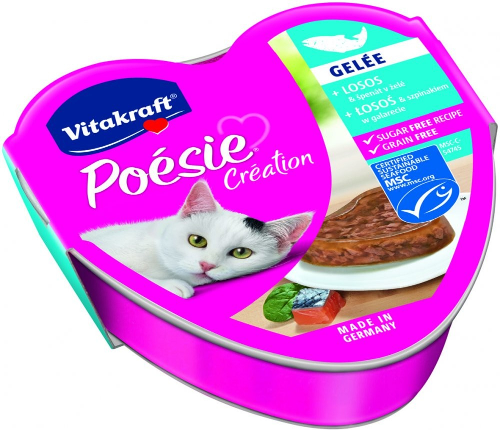 Vitakraft Cat Poésie želé losos a špenát 85 g