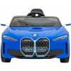 Ramiz Detské batériové autíčko BMW i4 modré + pomalý štart + EVA + ekokoža + LED audio + diaľkové ovládanie