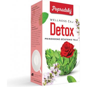 Popradský Wellness čaj detox prirodzené očistenie tela 18 x 1,5 g