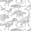Pastelowe Love Pastelowe Love® detská tapeta na stenu Dino biela Dinosaury