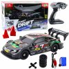 LeanToys RC Drift Car Závodní auto Černé karbonové 30km/h 1:16 LEAN Toys