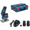 Aku hranová fréza Bosch GKF 12V-8 L-Boxx (2x 3,0Ah) 06016B0000