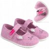 Wojtyłko detské papuče na suchý zips ružové, veľkosť 33