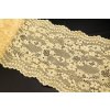 Elastická krajka, vsadka - žltá - šírka 17 cm