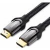 Video kábel Vention Nylon Braided HDMI 1.4 Cable 15M Black Metal Type (VAA-B05-B1500)
