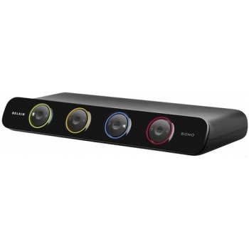 Belkin F1DS104Jea 4-portový OmniView SOHO KVM Switch, VGA&PS/2,USB, vrát. káblov