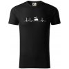 Ekg lokomotíva - Tričko z organickej bavlny - 3XL ( Čierna )
