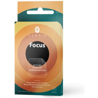 Hemnia Focus - Náplasť na podporu koncentrácie, 30 ks
