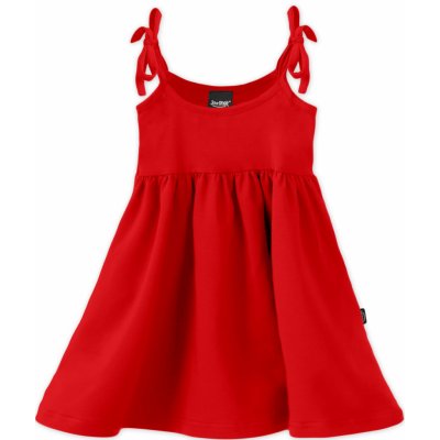 Detské šaty viazanie na ramenách červené