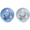 BIBS Colour Natural Rubber Size 1: 0+ months cumlík Sky Blue / Baby Blue 2 ks