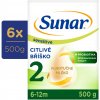 Sunar Sensitive 2 pokračovacie dojčenské mlieko, 6× 500 g