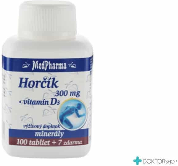 MedPharma Horčík 300 mg + Vitamín D3 37 tabliet od 2,74 € - Heureka.sk