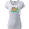 Kapybara vo vode - Dámske tričko Pure - XS ( Svetlosivý melír )