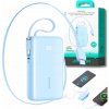 Joyroom Powerbanka JR-PR2L 10000mAh 35W s vestavěným zatahovacím kabelem USB-C a kabelem Lightning Lanyard - modrá
