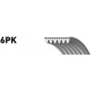 GATES 6PK860 Klinový remeň Fabia 1.4TDI 55kW - 045903137E