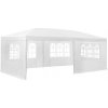 Tectake Pavilón Vivara 6 × 3 m s 5 bočnými stenami, biely
