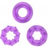 BASIC X Erekčné krúžky nevibračné 3 ks fialové