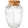 Excellent Houseware Sklenená nádoba na potraviny Stripe 280 ml 6 ks