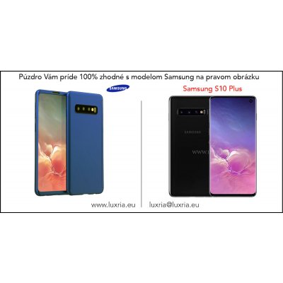 Púzdro Roybens 360 Full Body pre Samsung + tvrdené sklo - Modré Samsung: Galaxy S10 Plus