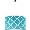 Duolla | Duolla - Luster na lanku MAROKO 1xE27/40W/230V pr. 45 cm tyrkysová/biela | DU80528