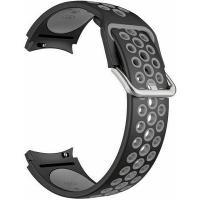 ESES Silikonový dírkovaný remienok černošedý pro Samsung Galaxy Watch 4/Watch 4 Classic 20mm 1530002339