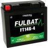FULBAT Gélový akumulátor FT14B-4 (YT14B-4) (Gelový akumulátor (VRLA, AGM za sucha nabitý), značení JIS YBT14B-4, 12V 12Ah CCA 210 A, Rozměry 150x69x145mm)