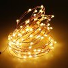 Vonkajšia nano reťaz na batérie 100 LED/10 m s časovačom bílá teplá