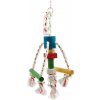Hračka Bird Jewel Chobotnička dřevěná závěsná na provaze 10x15x29cm