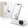 Bezdrôtová nabíjačka Tech-Protect Qi15W-A47 3v1 Magnetic Magsafe Wireless Charger White