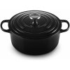 Le Creuset - Liatinový hrniec okrúhly s pokrievkou 22 cm/3,3l čierny lesklý