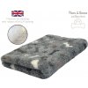 DRYBED Premium Vet Bed Small Paws & Bones šedý 100 x 75 cm