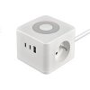 Viking síťový adaptér YC23L, 2x 230 V, 1x USB-A, 2x USB-C, dotykové světlo, délka 1,4 m, bílá VYC23LW