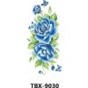 Dočasné vodeodolné tetovanie - modré kvety- TBX - 030