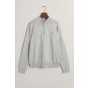 Gant Shield Cotton Half Zip Light Grey Melange
