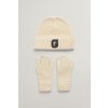SET ČAPICA A RUKAVICE GANT G BEANIE & GLOVES GIFT SET CREAM