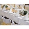 Biely obrus PartyDeco obrU3