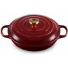 Le Creuset - Liatinový hrniec plytký 30 cm / 3,5l - Rhone, bordová