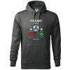 Volejbal volá - Mikina pánska Cape s kapucňou - 2XL ( Tmavá bridlica (sivá so zeleným nádychom) )