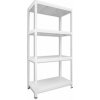 Kovový regál do pivnice Biedrax 35 x 120 x 180 cm, biely - 4 police biele lamino 12mm