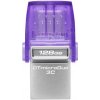 Kingston DataTraveler MicroDuo 3C/128GB/USB 3.2/USB-A + USB-C/Fialová DTDUO3CG3/128GB